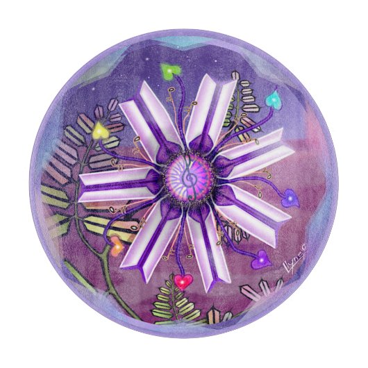 Bloem in de woestijn snijplank (Voorkant)