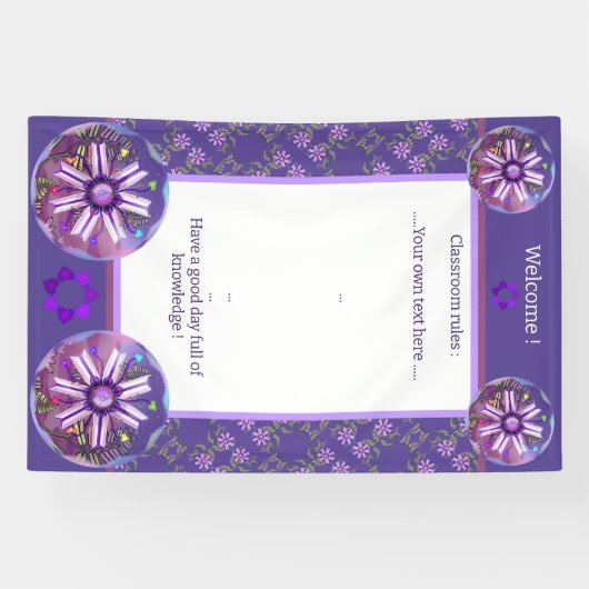 Bloem in de woestijn spandoek (Horizontaal)