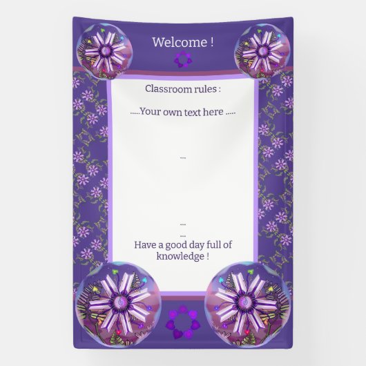 Bloem in de woestijn spandoek (Verticaal)