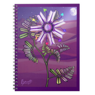 Bloem in de woestijn Spiraal Foto Notitieboek