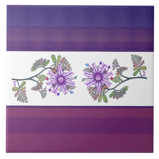 Bloem in de woestijn tegeltje (Voorkant)