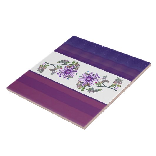 Bloem in de woestijn tegeltje (Zijkant)