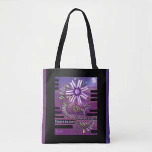 Bloem in de woestijn tote bag