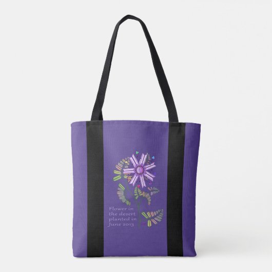 Bloem in de woestijn tote bag (Achterkant)