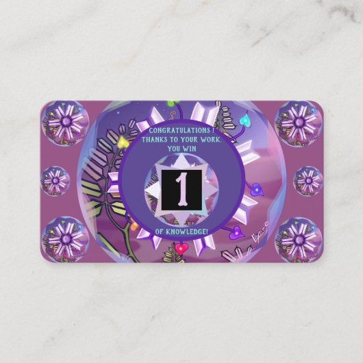 bloem in de woestijn visitekaartje (Voorkant)