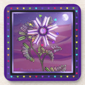 Bloem in de woestijnberkooi bier onderzetter (Voorkant)