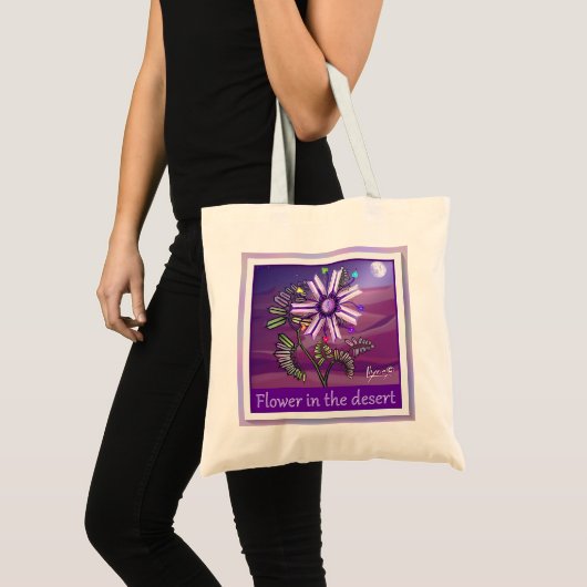 Bloem in de woestijnCanvas tas (Voorkant (product))