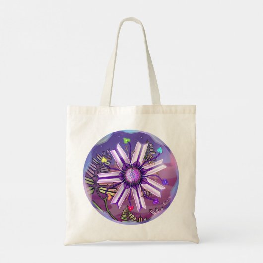 Bloem in de woestijncanvas tas (Achterkant)