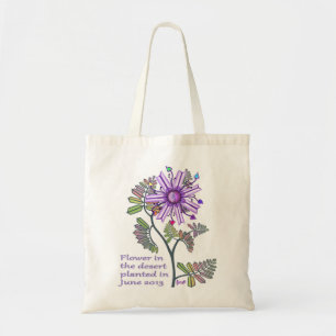 Bloem in de woestijncanvas tas