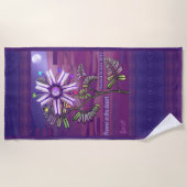 Bloem in de woestijnhanddoek strandlaken (Voorkant)