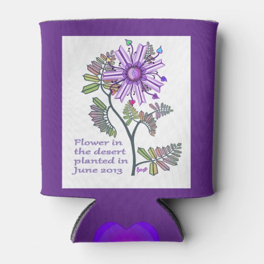 Bloem in de woestijnkoelbox blikjeskoeler (Voorkant)