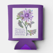 Bloem in de woestijnkoelbox blikjeskoeler (Achterkant)