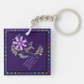 Bloem in de woestijnsleutelhanger sleutelhanger (Achterkant)