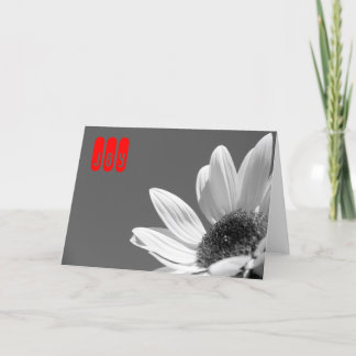 Bloem in de Zon (B&W) Feestdagen Kaart