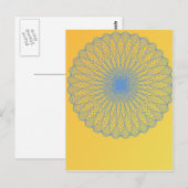 bloem in geel 482 abstracte kunst briefkaart (Voorkant / Achterkant)