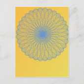 bloem in geel 482 abstracte kunst briefkaart (Voorkant)