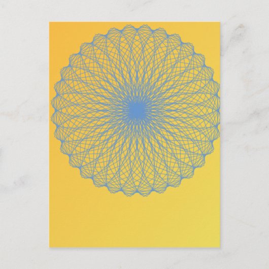 bloem in geel 482 abstracte kunst briefkaart (Voorkant)