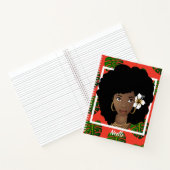 Bloem in Haar Haar Haar, Tropisch Rood Notitieboek (Binnen)