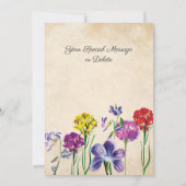 Bloem in handschrift Multi Purpose invulling Kaart (Achterkant)