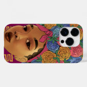 Bloem in het haar afro Amerikaanse meisje Case-Mate iPhone Case (Achterkant (horizontaal))