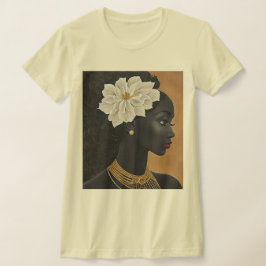 Bloem in het haar t-shirt