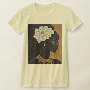Bloem in het haar t-shirt