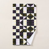 bloem in het monochrome patroon van de astmamontro bad handdoek (Handdoek)