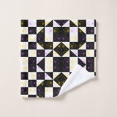 bloem in het monochrome patroon van de astmamontro bad handdoek (Wasdoekje)