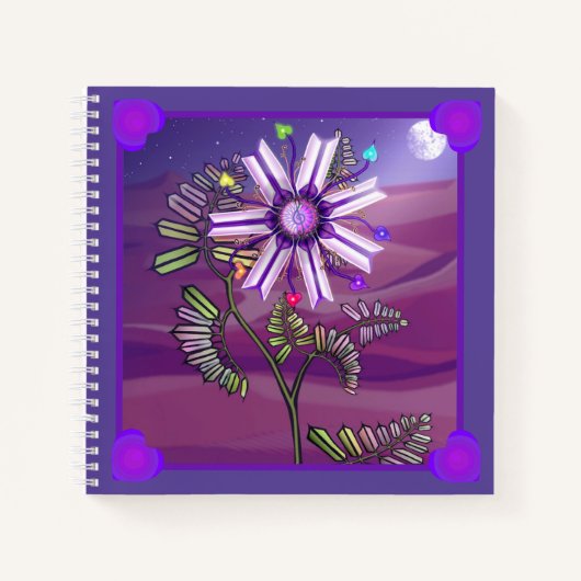 Bloem in het woestijn schrift notitieboek (Voorkant)