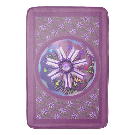 Bloem in het woestijnbad badmat (Voorkant Verticaal)