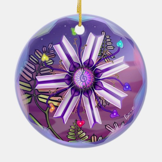 Bloem in het woestijnkeramische Ornament (Achterkant)