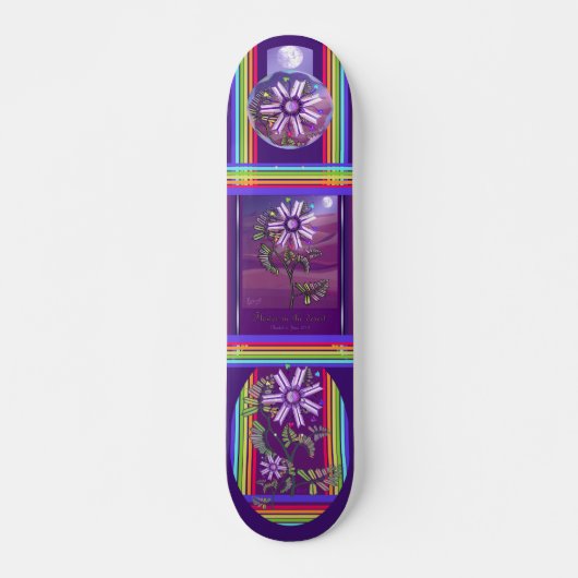 Bloem in het woestijnskateboard persoonlijk skateboard (Voorkant)