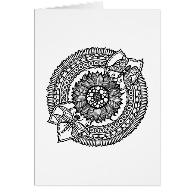 Bloem in Mandala (Voorkant)