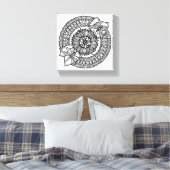 Bloem in Mandala 6 Canvas Afdruk (Insitu (Slaapkamer))