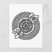 Bloem in Mandala Briefkaart (Voorkant)