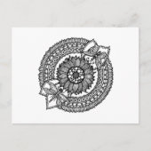 Bloem in Mandala Briefkaart (Voorkant)