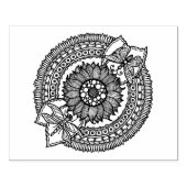Bloem in Mandala Rubberstempel (Afrduk)