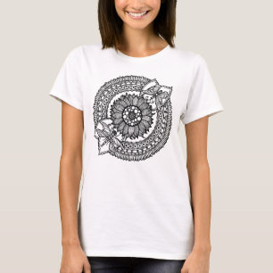 Bloem in Mandala T-shirt