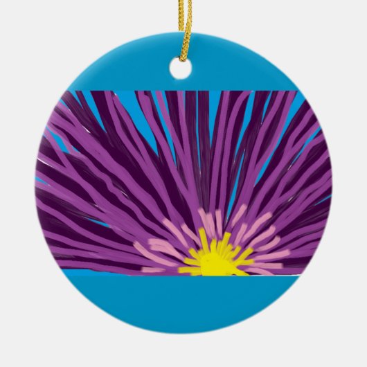 Bloem in olie keramisch ornament (Voorkant)