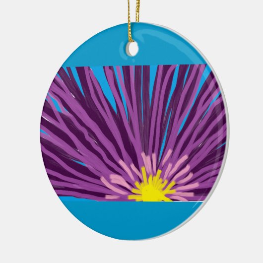 Bloem in olie keramisch ornament (Links)