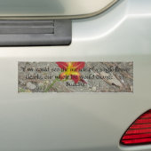 bloem in steen bumpersticker (Op auto)