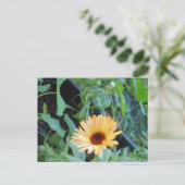Bloem in Twee Bladeren Briefkaart (Staand voorkant)