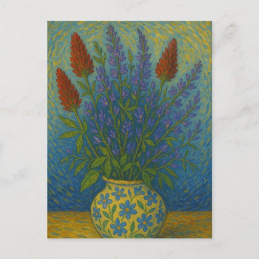 Bloem in vaas Briefkaart (Voorkant)
