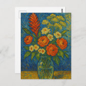 Bloem in vaas Briefkaart (Voorkant / Achterkant)