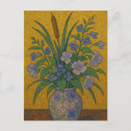 Bloem in vaas Briefkaart (Voorkant)