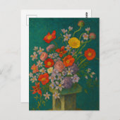 Bloem in vaas Briefkaart (Voorkant / Achterkant)