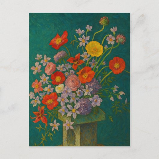 Bloem in vaas Briefkaart (Voorkant)