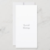 Bloem in waterverf blauw kaart (Achterkant)