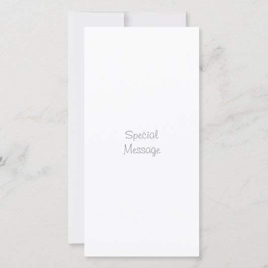 Bloem in waterverf blauw kaart (Achterkant)