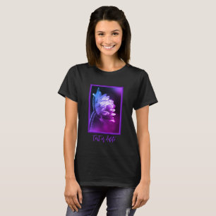 Bloem in zonlicht zwart-wit kleurentint t-shirt
